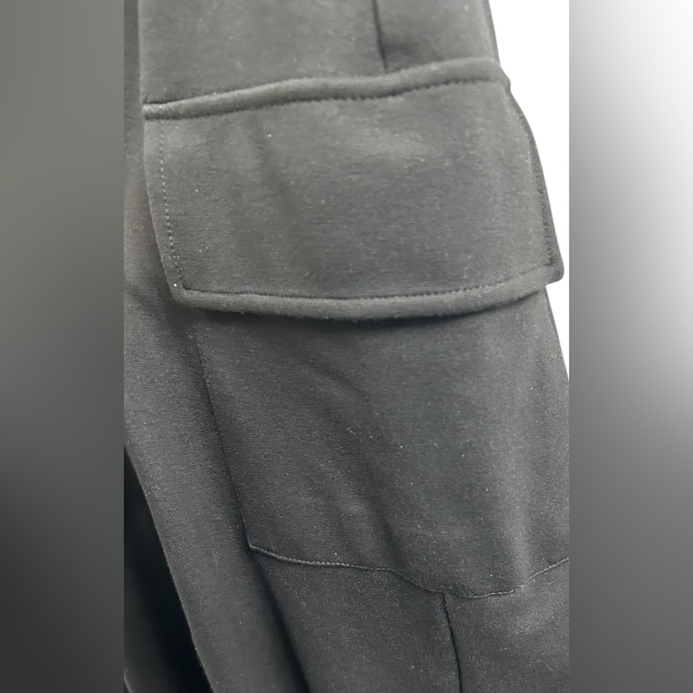 NORDSTROM/ADRIANNA PAPELL Cargo Scuba Maxi Skirt Drawstring Waist Black M/L✨NWT✨ - Picture 2 of 8